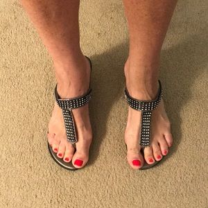 Grey and Black Alexander Sandals Size 9